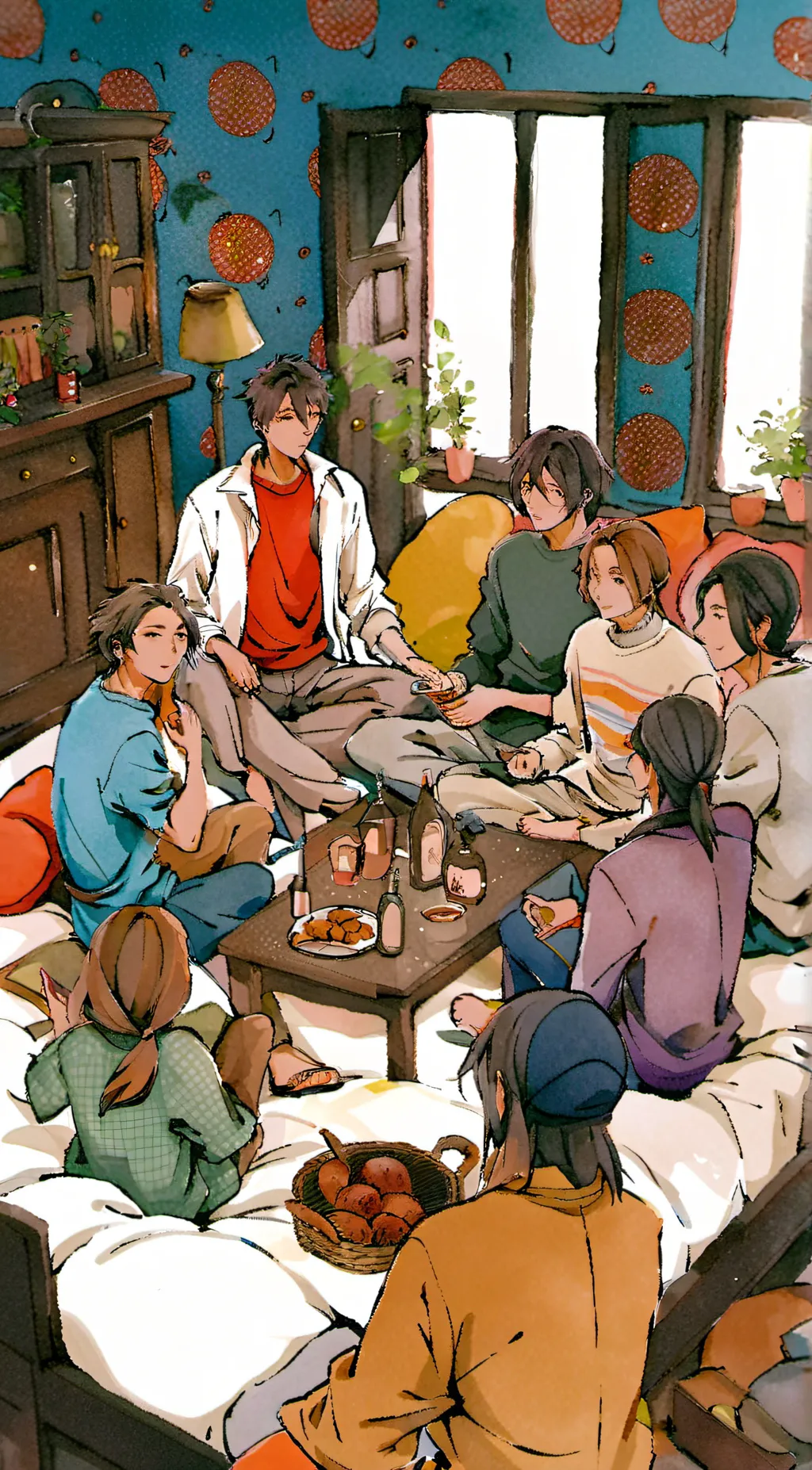 ai character: hashira sleepover  background