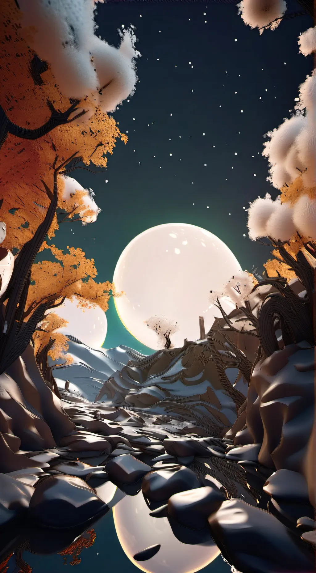 ai character: Broken colors background