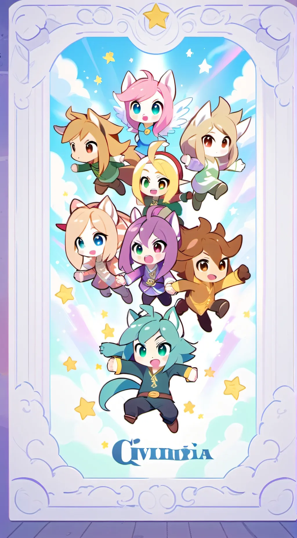 ai character: Rainbow movies  background