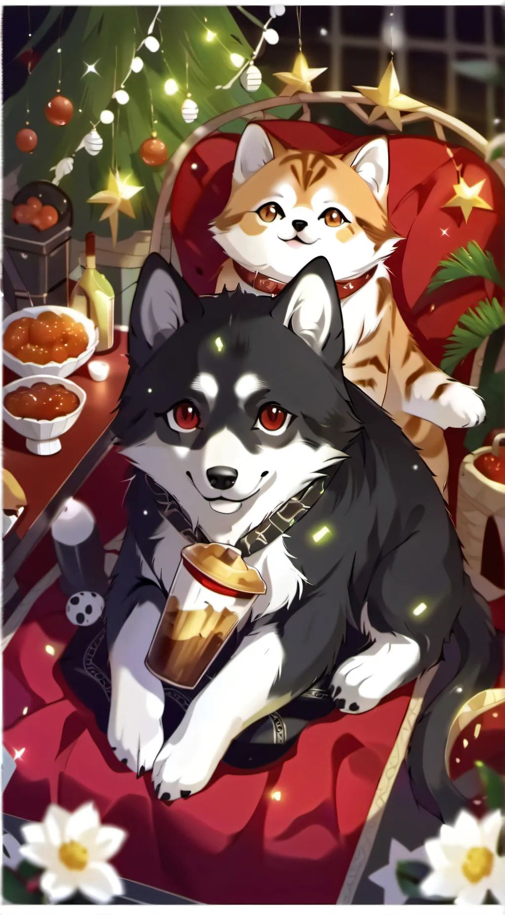 ai character: Catnap x Dogday background