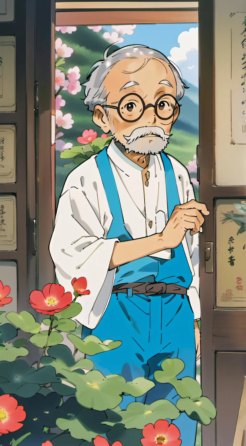 ai character: Fluffy unicorns background