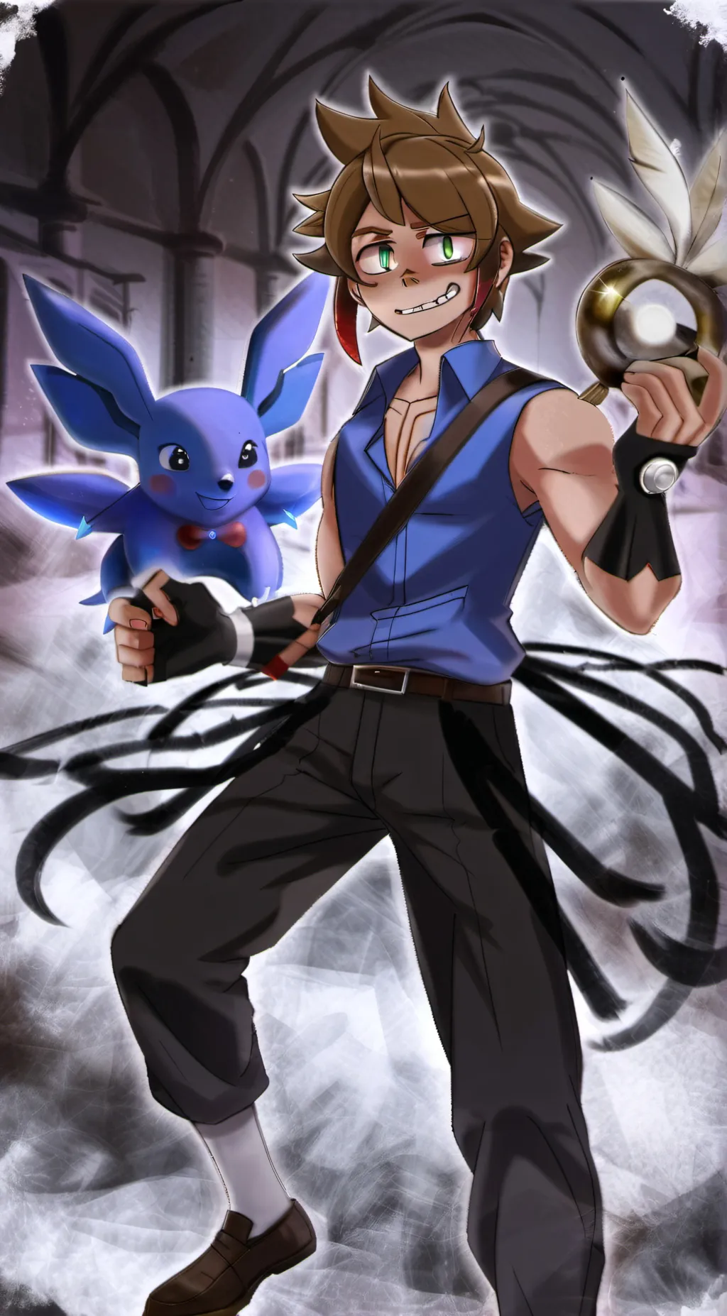 ai character: PokémonxFNAF background