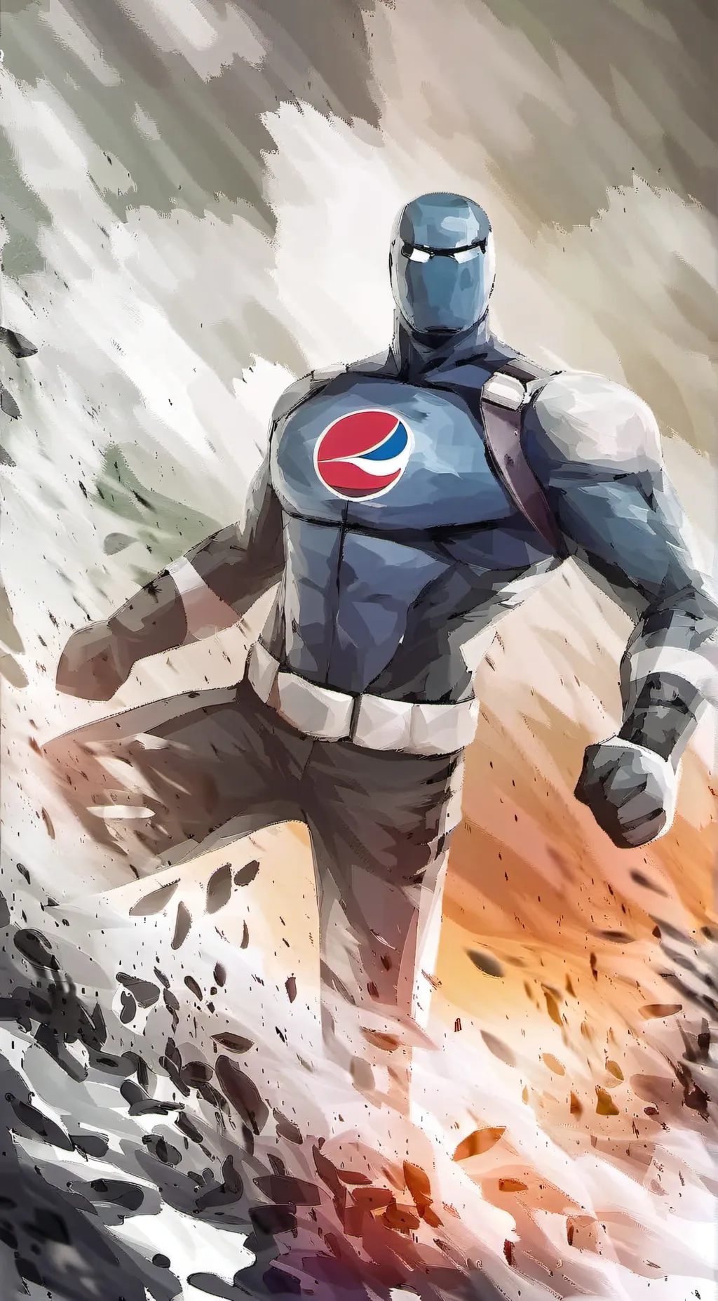 ai character: Pepsi man background