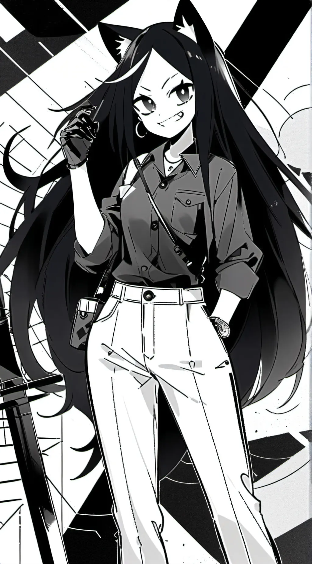 ai character: Miss. Circle  background