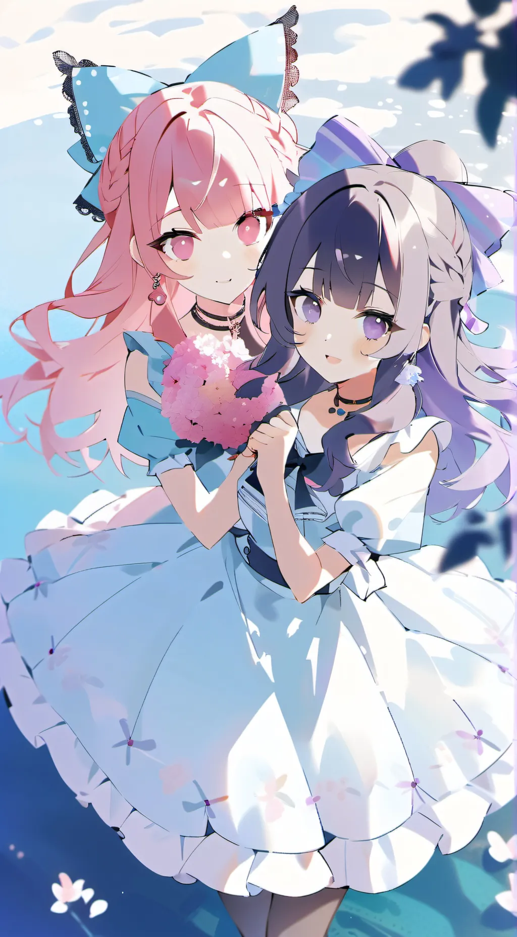 ai character: Evelyn and Sora background