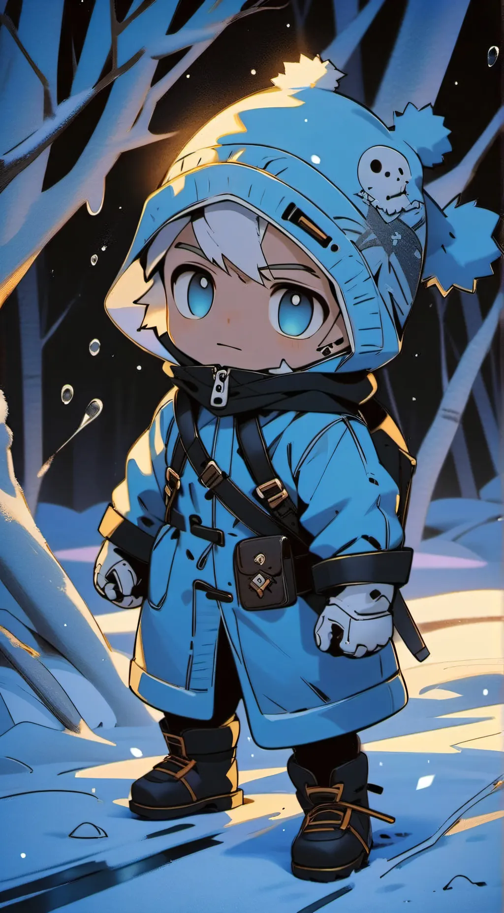 ai character: ice baby background