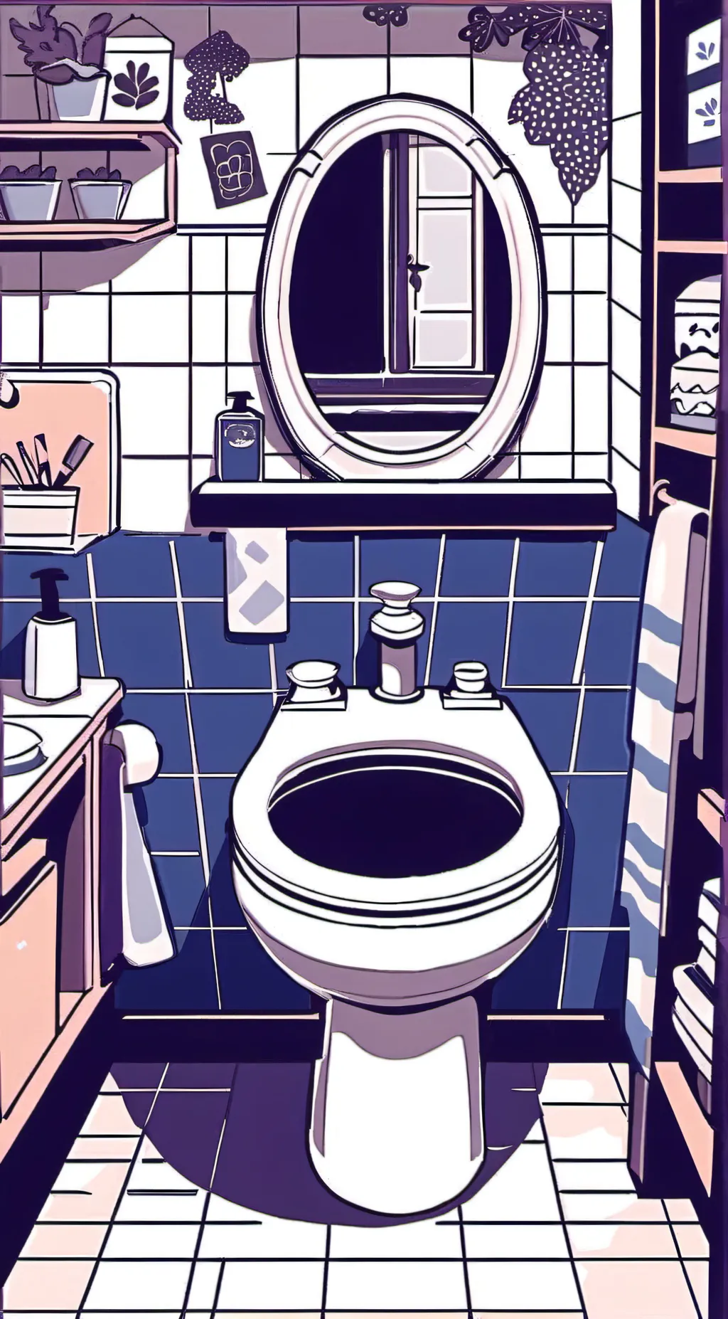 ai character: Preschool potty  background