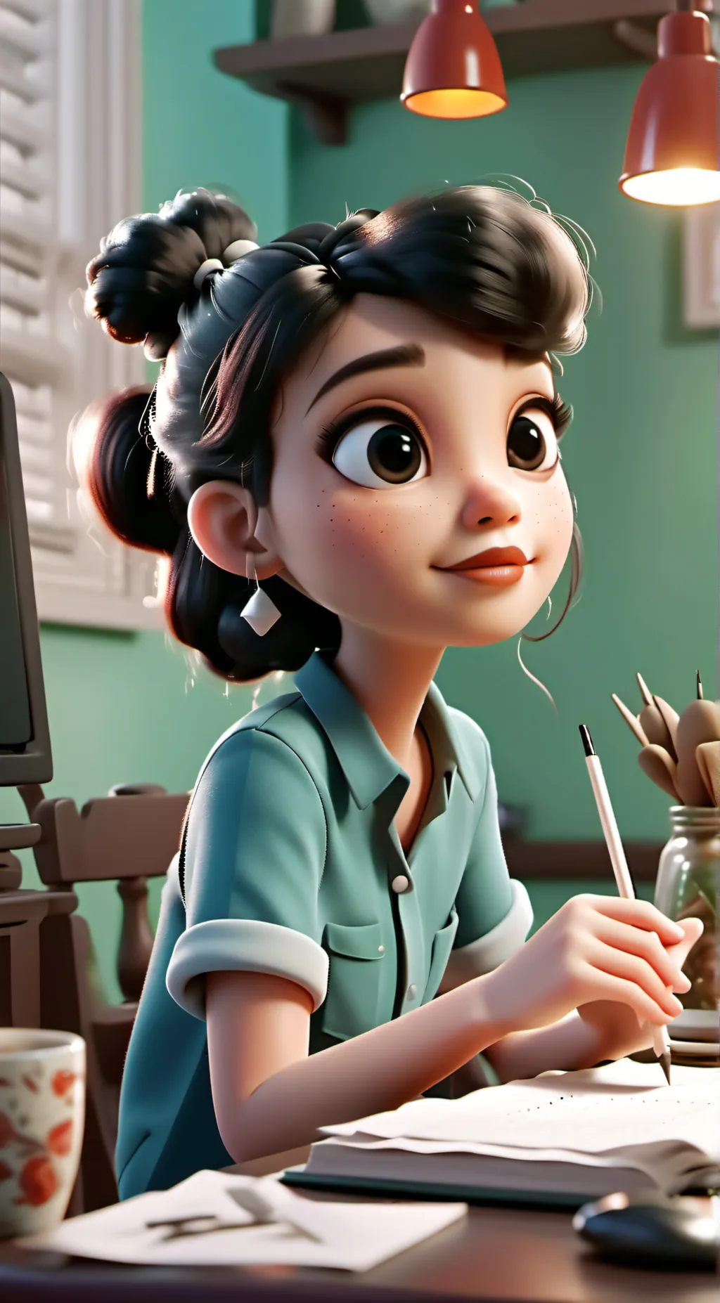 ai character: Lorelei. background