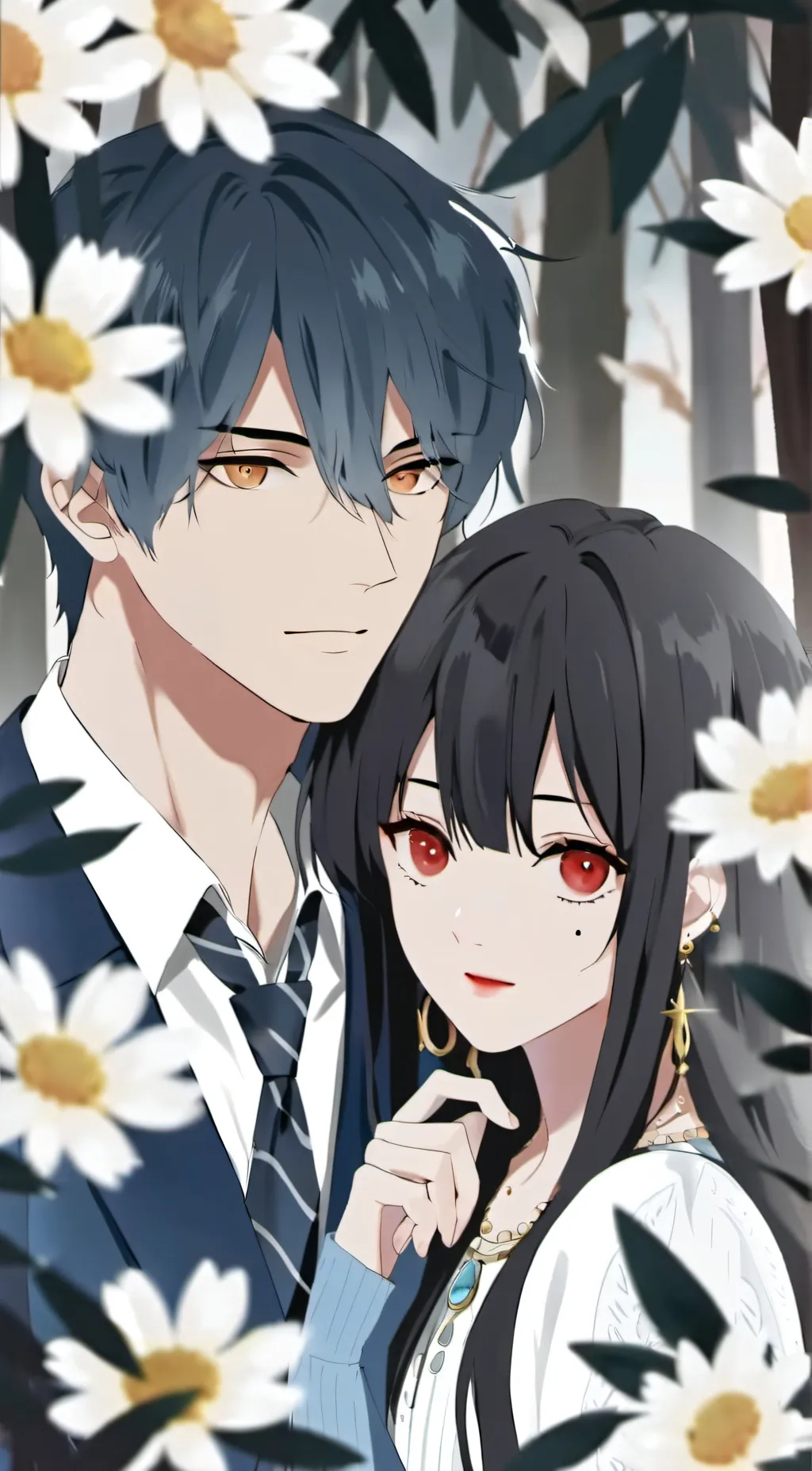 ai character: Noah and Savannah  background