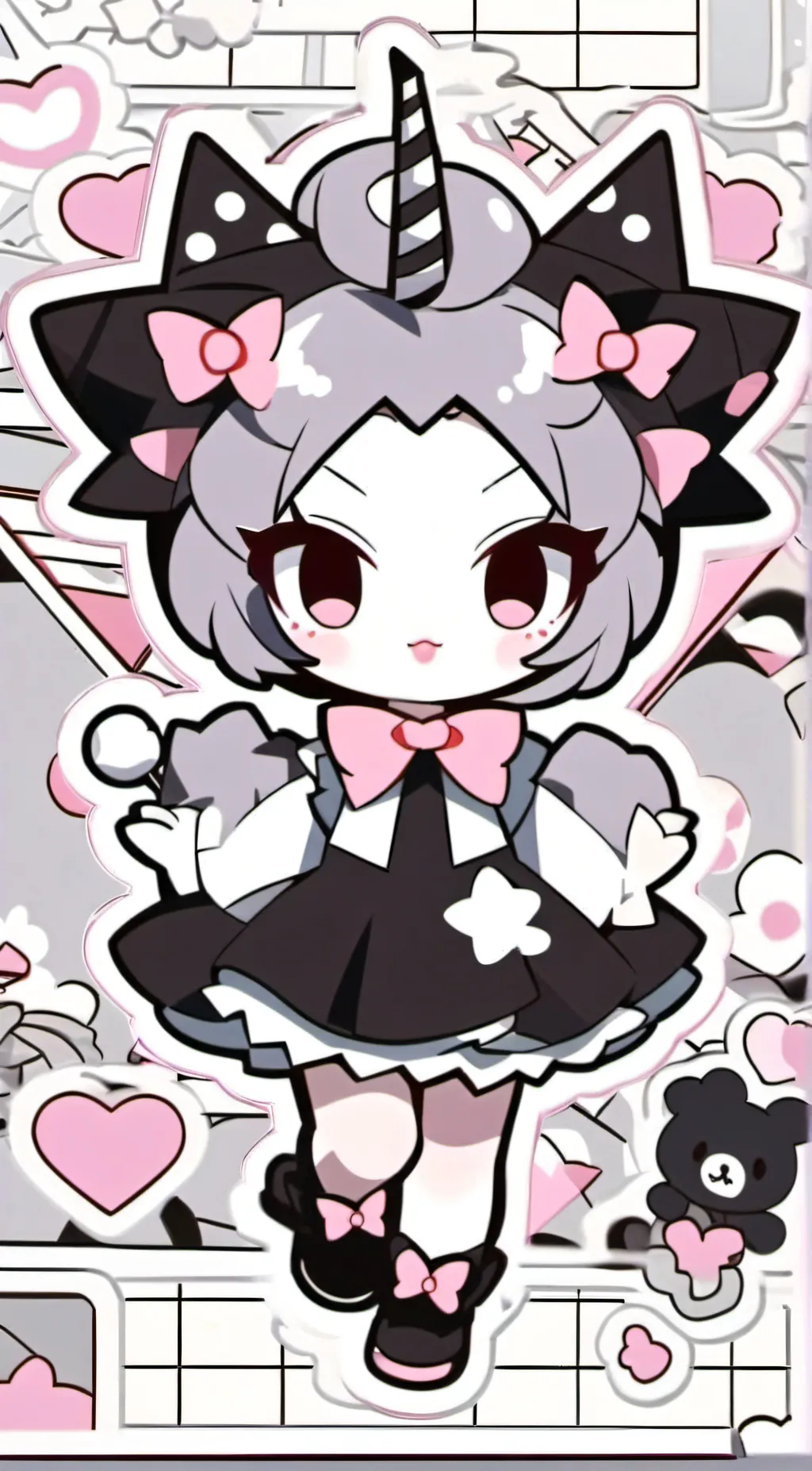 ai character: Kuromi background