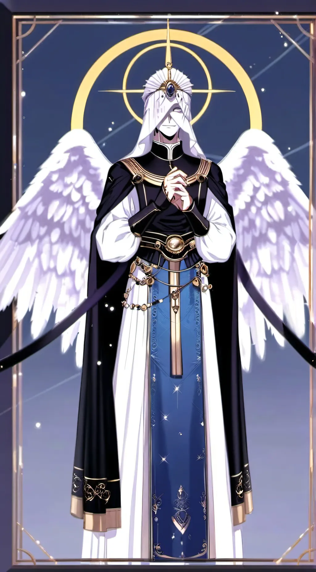 ai character: god hazbin heaven background