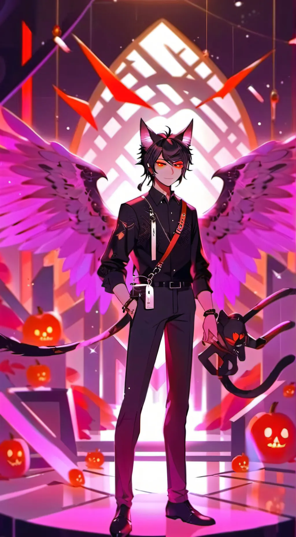 ai character: Husk and Angel background