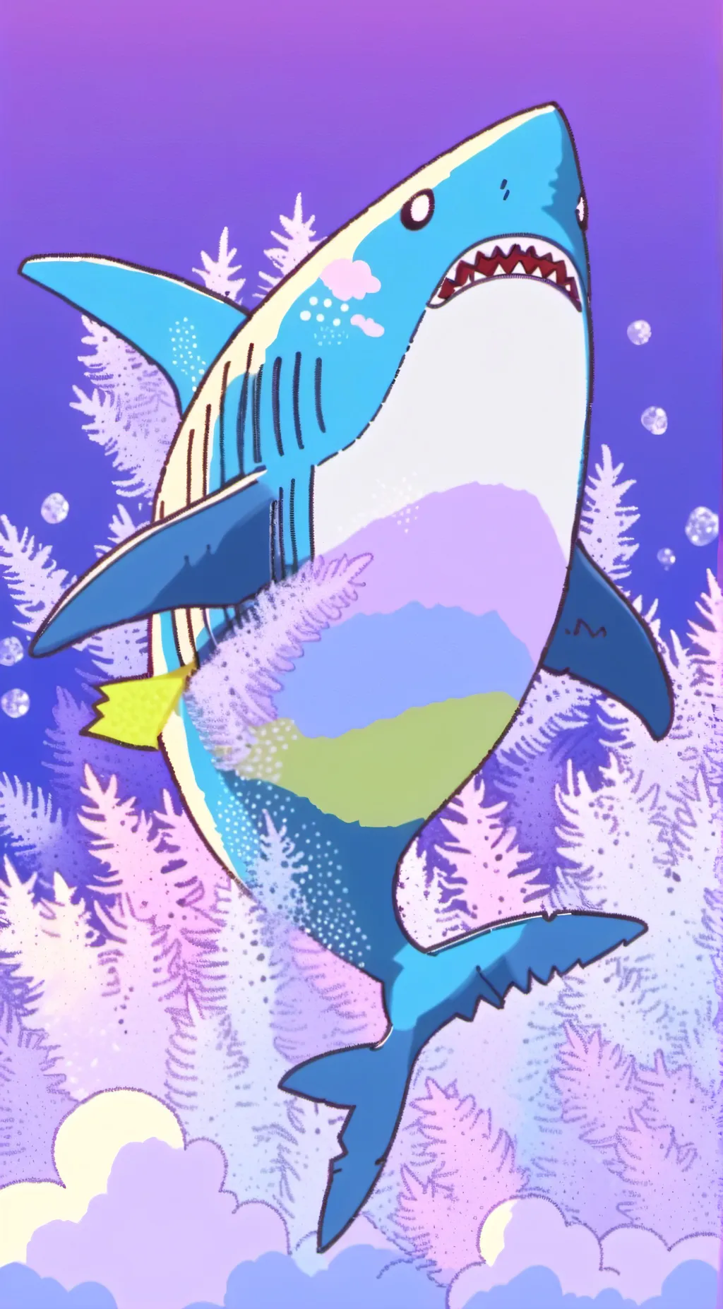 ai character: BLÅHAJ background