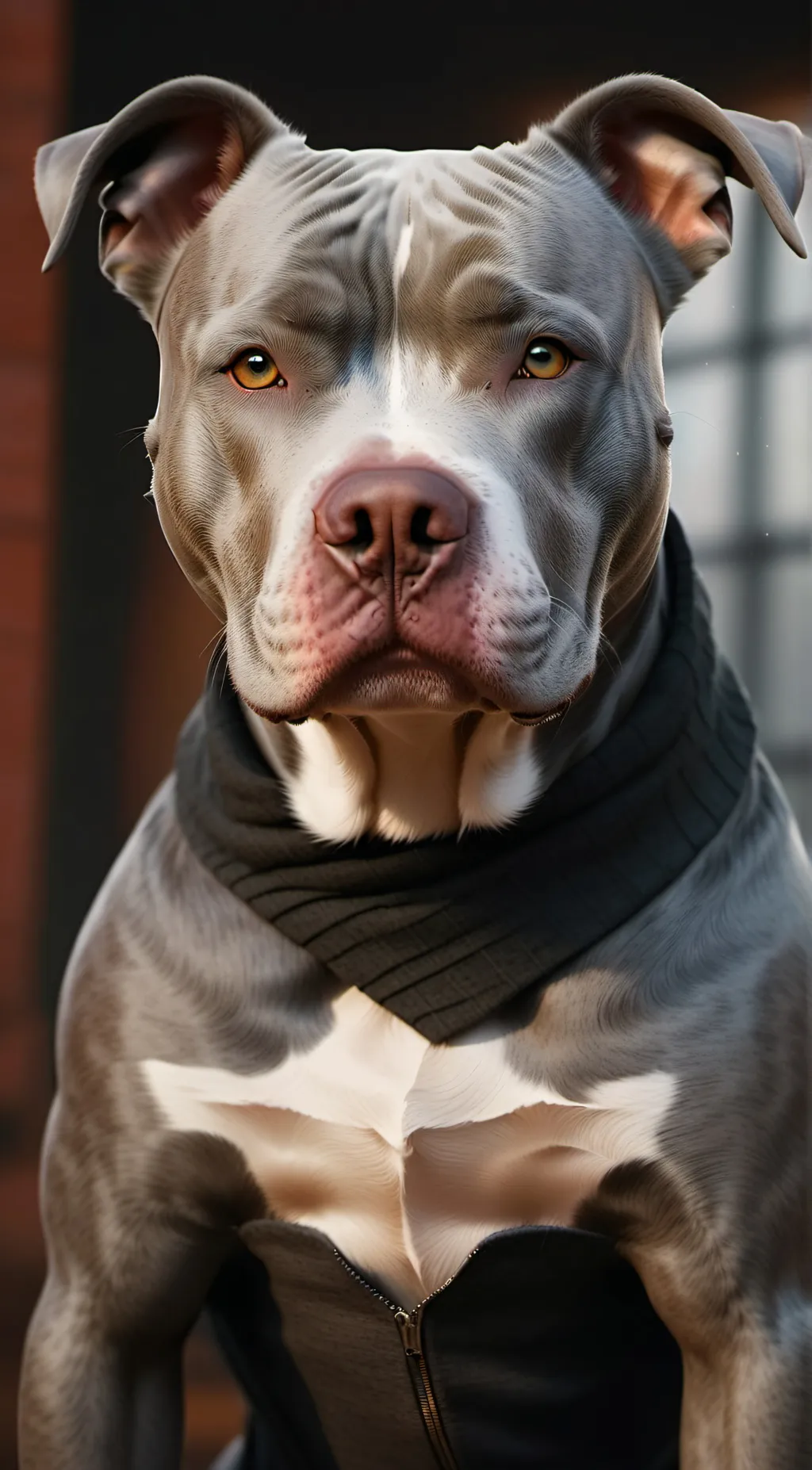 ai character:  stray pitbull background
