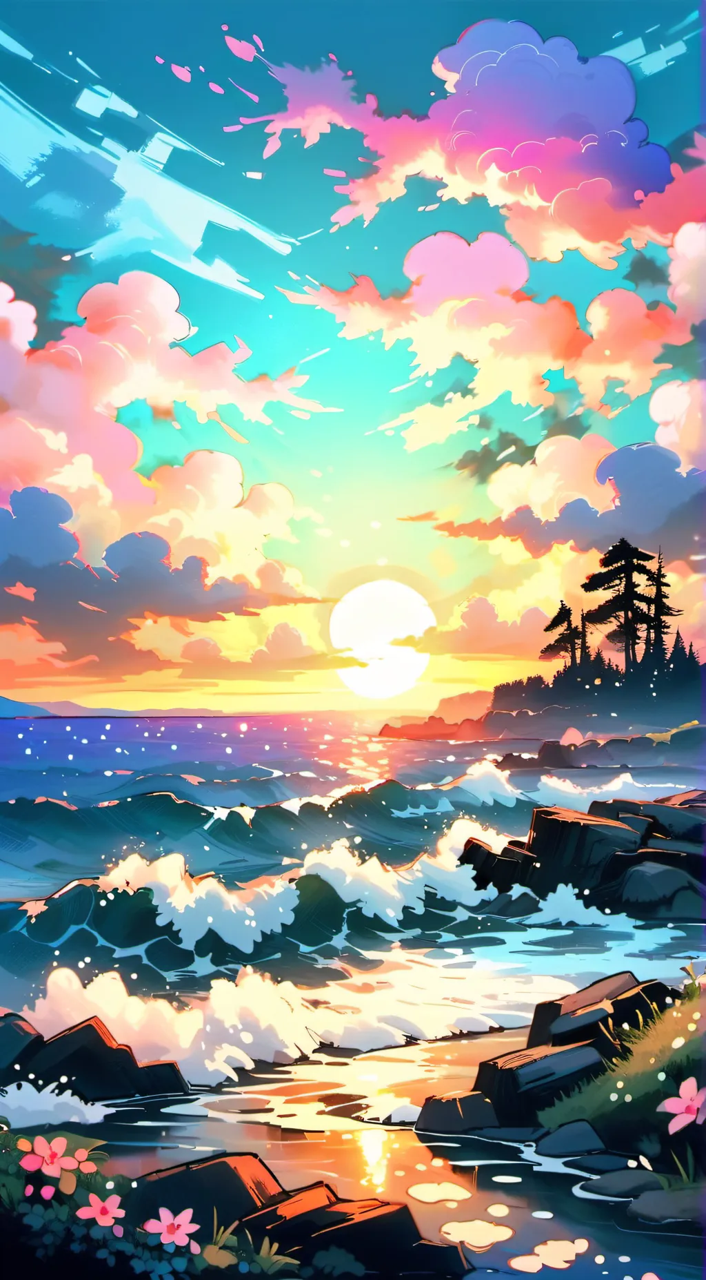 ai character: 🦈❤️ kirikami 💛⚡️ background