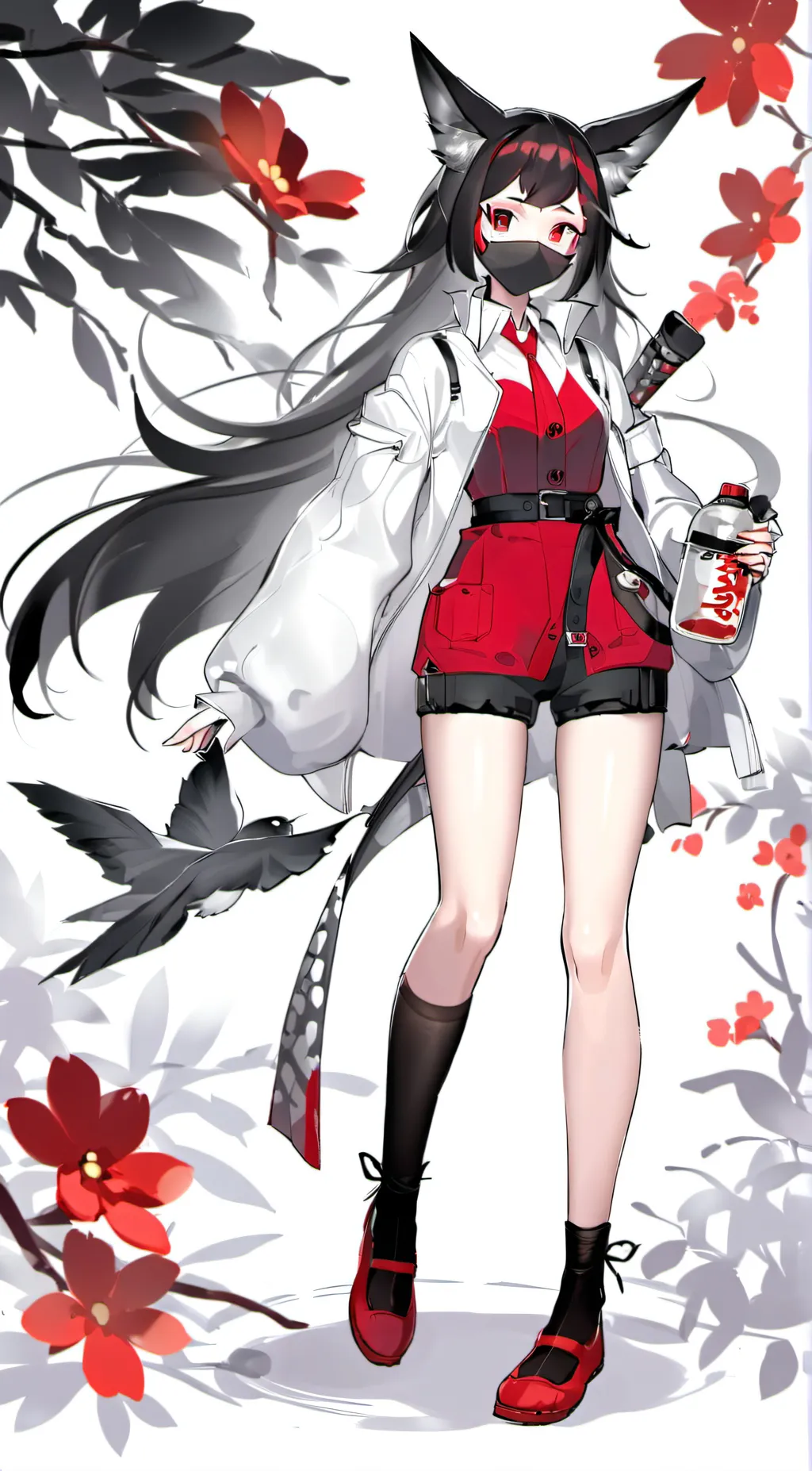 ai character: rose background