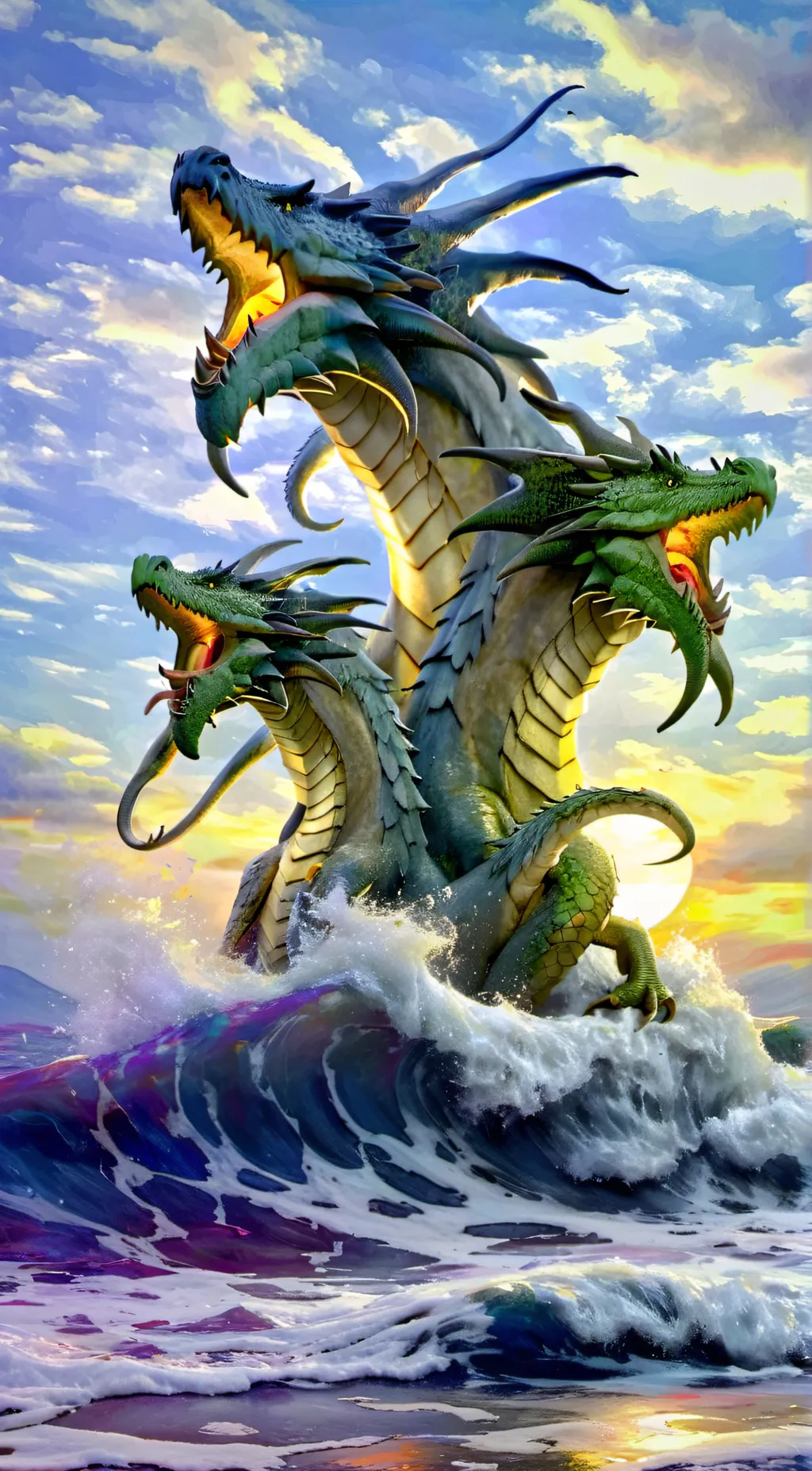 ai character: ghidorah  background