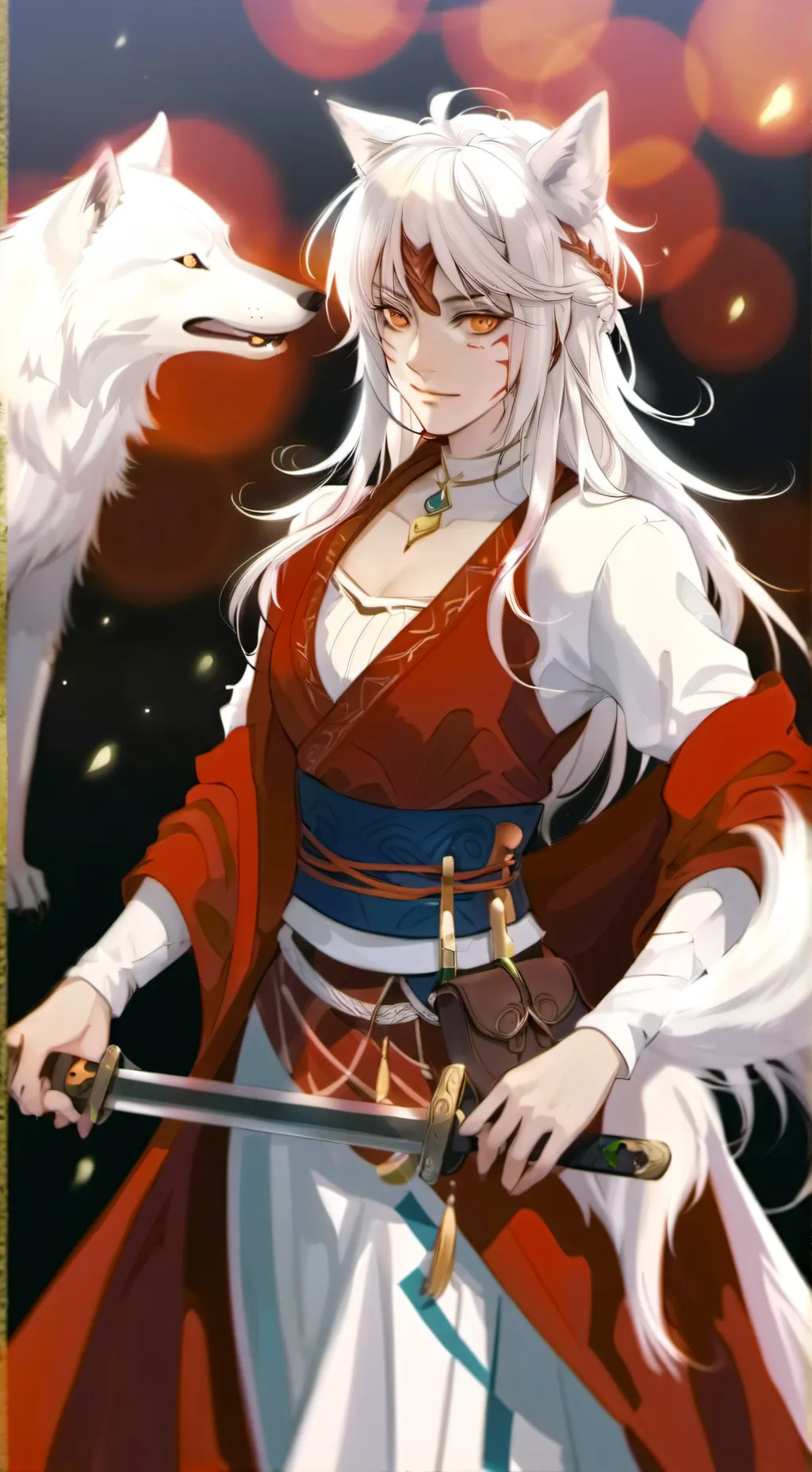 ai character: Kitsune background