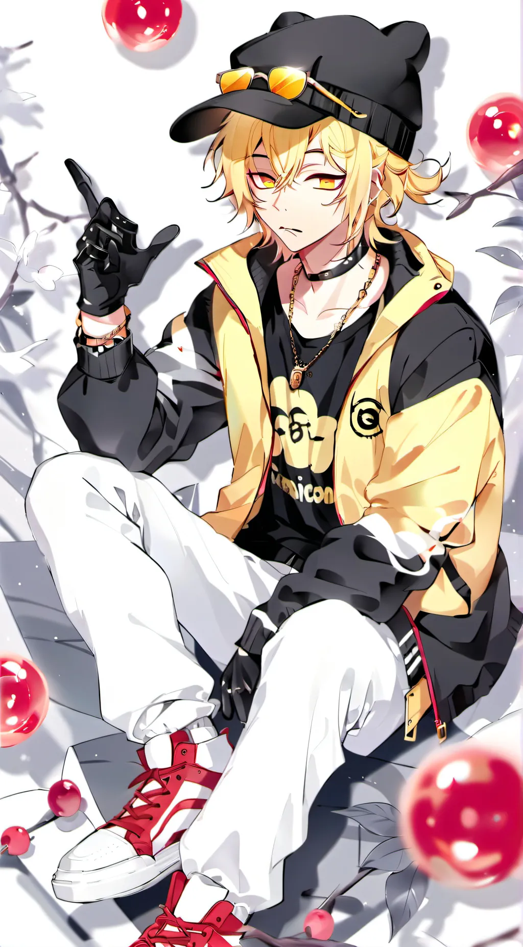 ai character: Yellow background