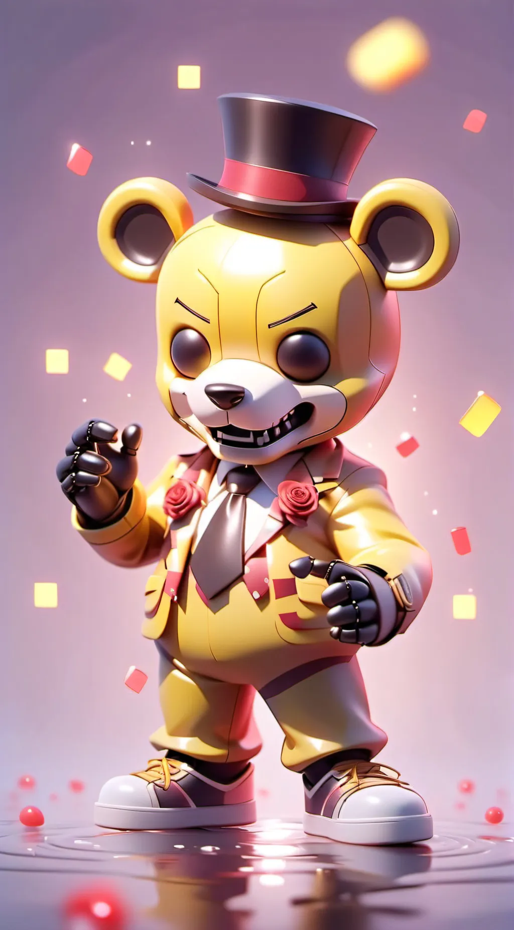 ai character: Fnaf meme background