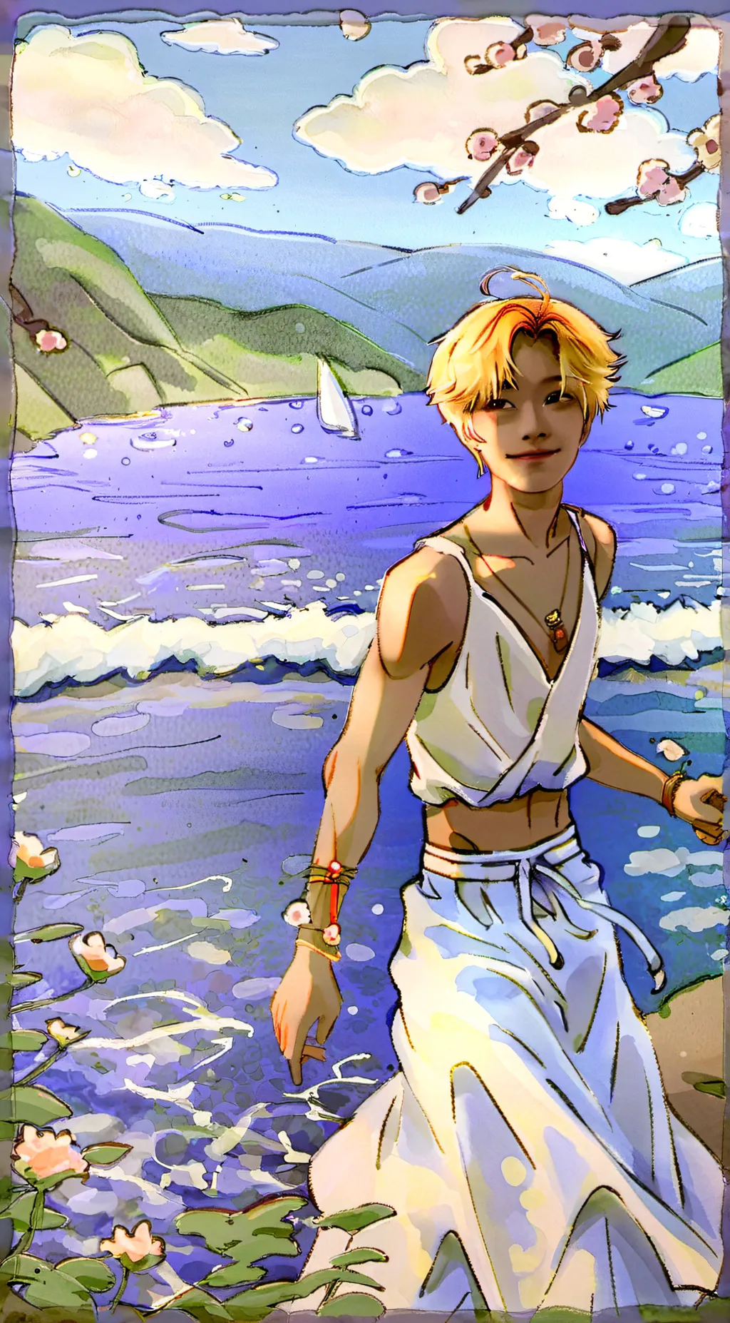 ai character: Mingi from ateez background