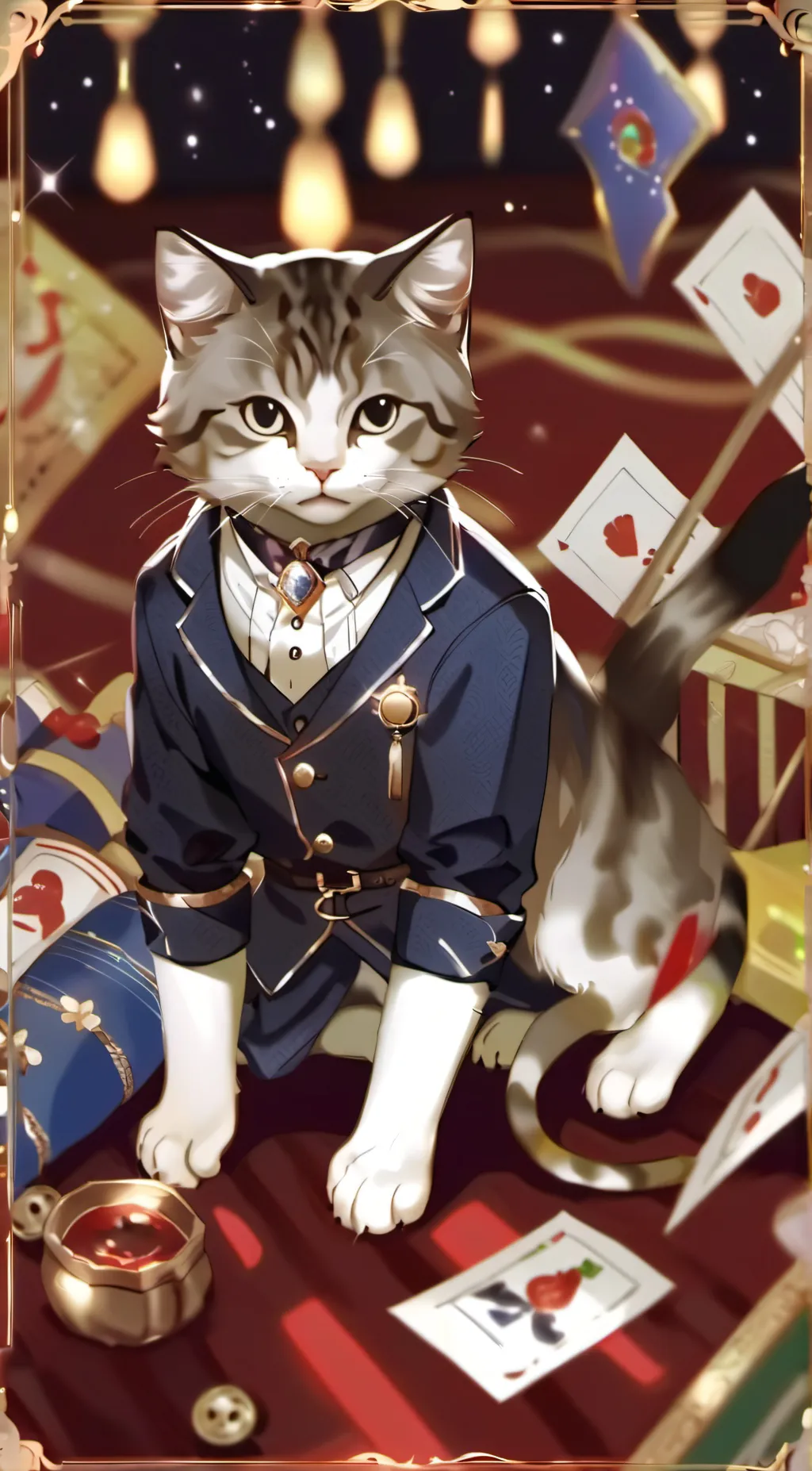 ai character: Meow  background