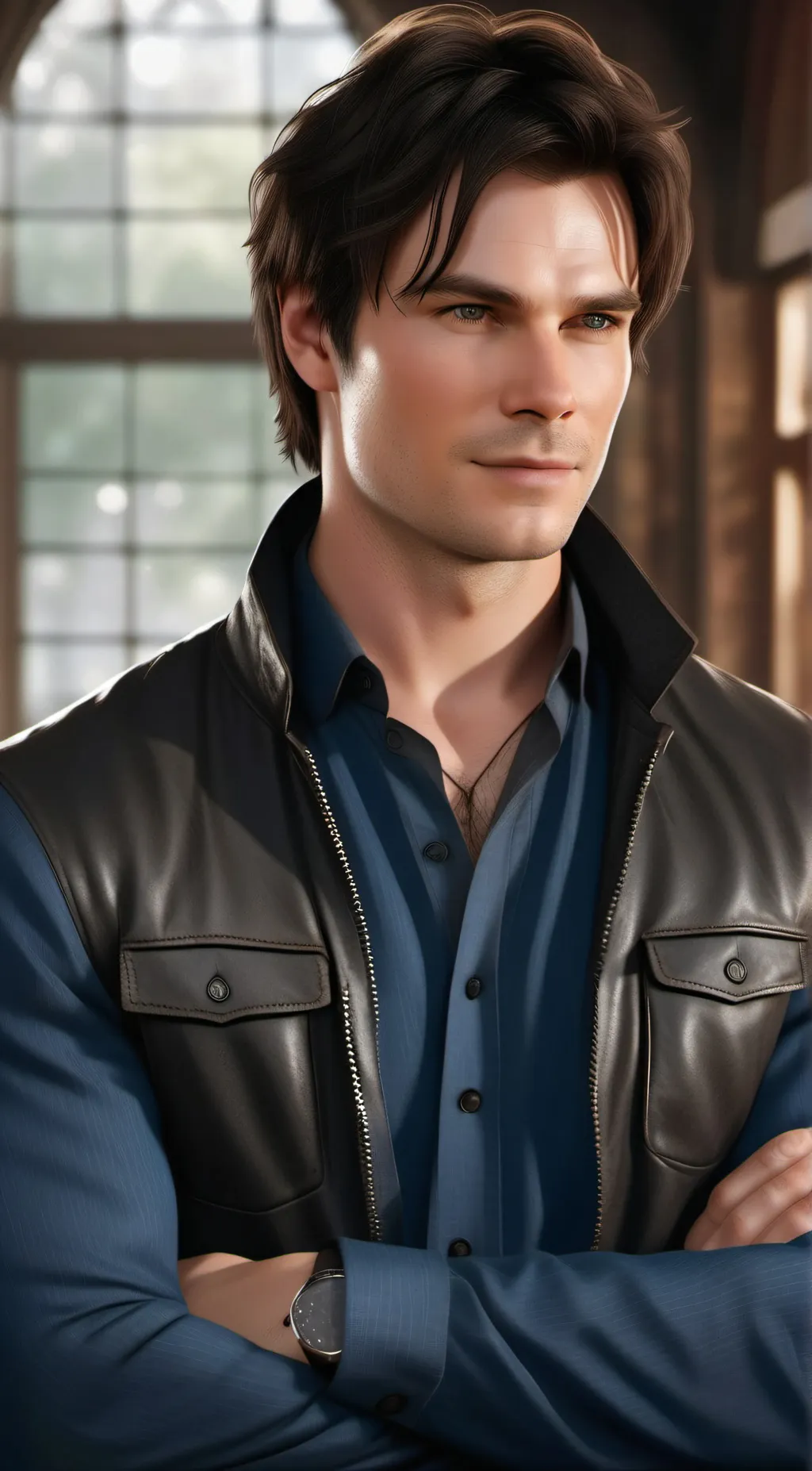 ai character: Damon Salvator  background