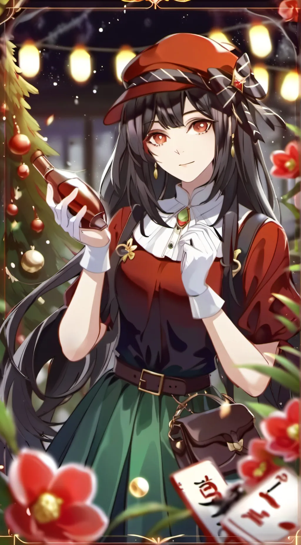 ai character: christmas eve  background
