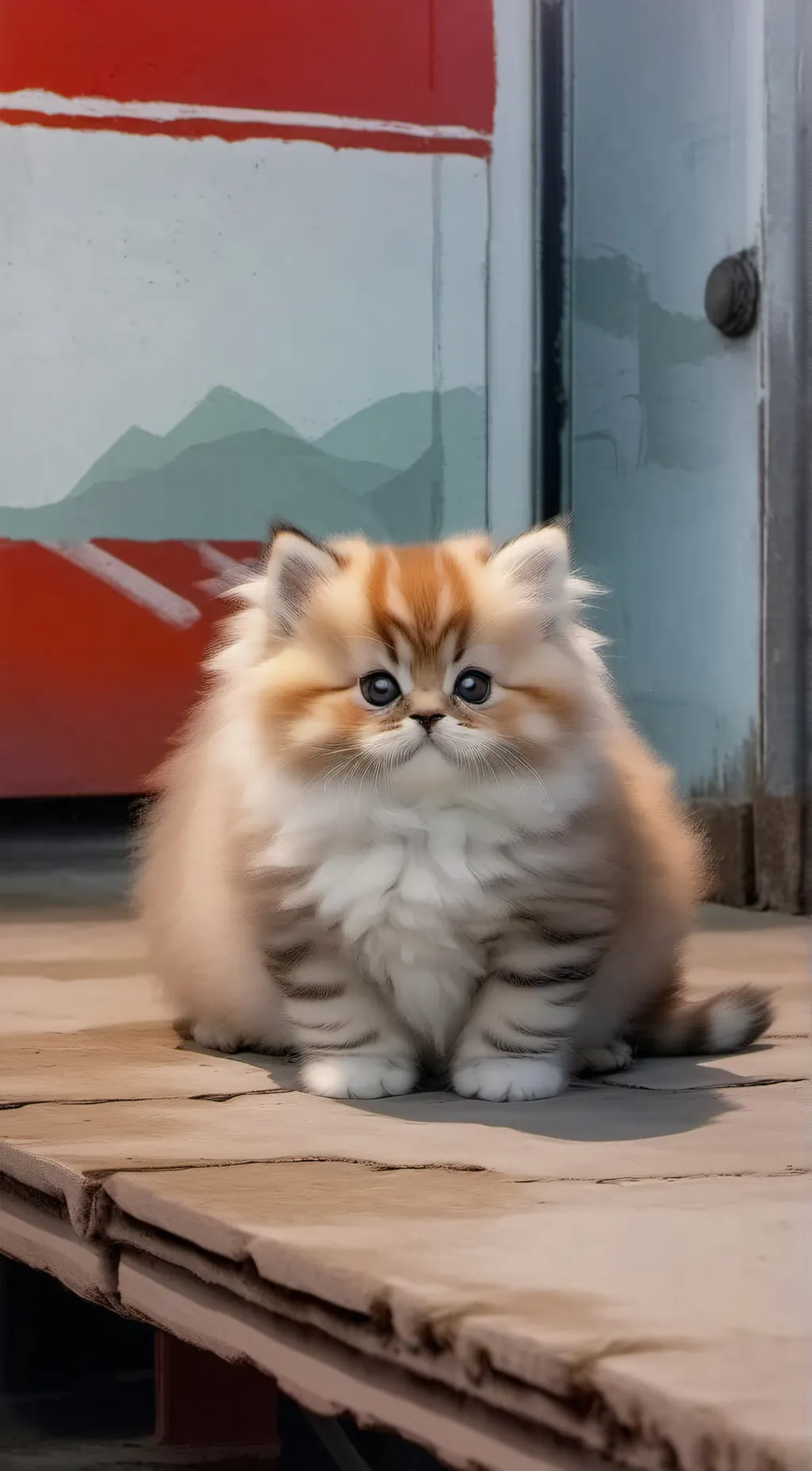 ai character: Fat other kitten background