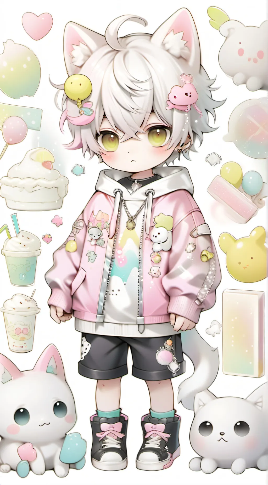 ai character: fizzy fox♡ background