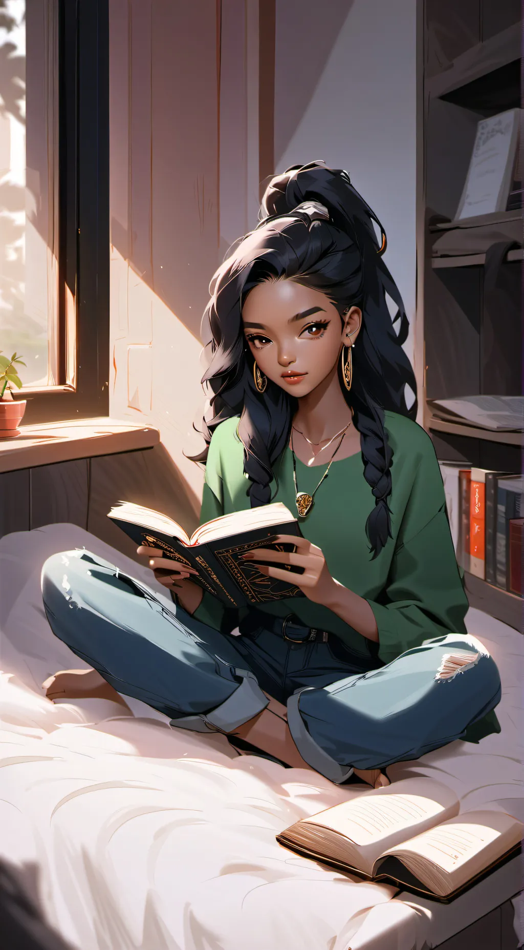 ai character: Elshaday  background