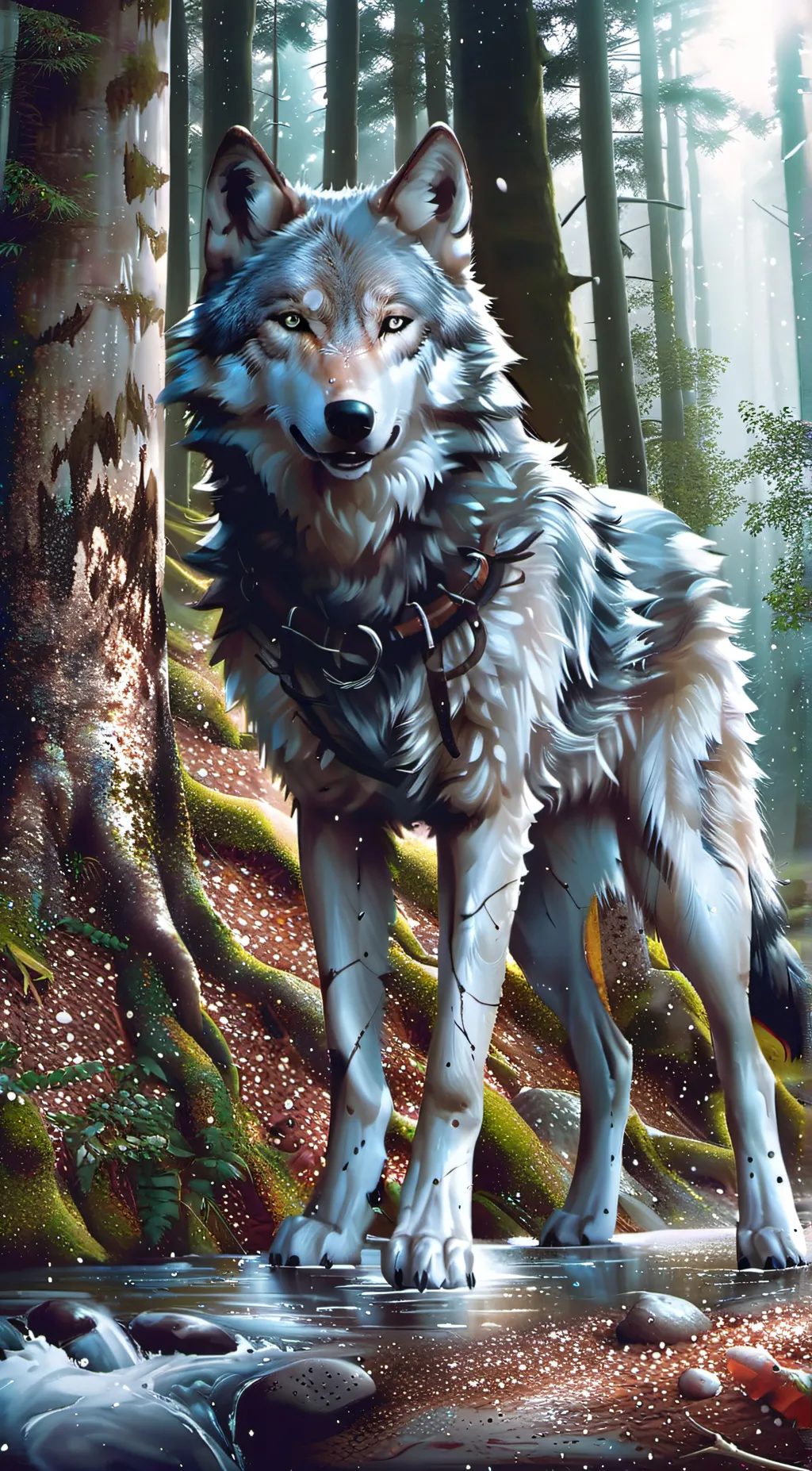 ai character: wolf background