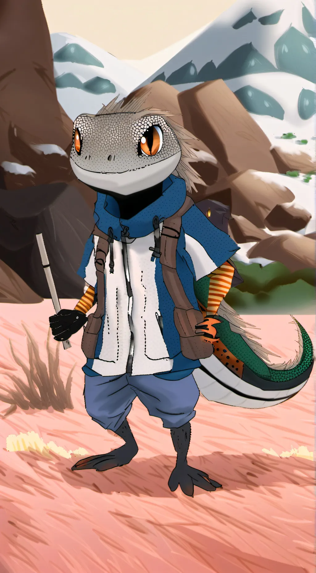 ai character: racen racelizard background
