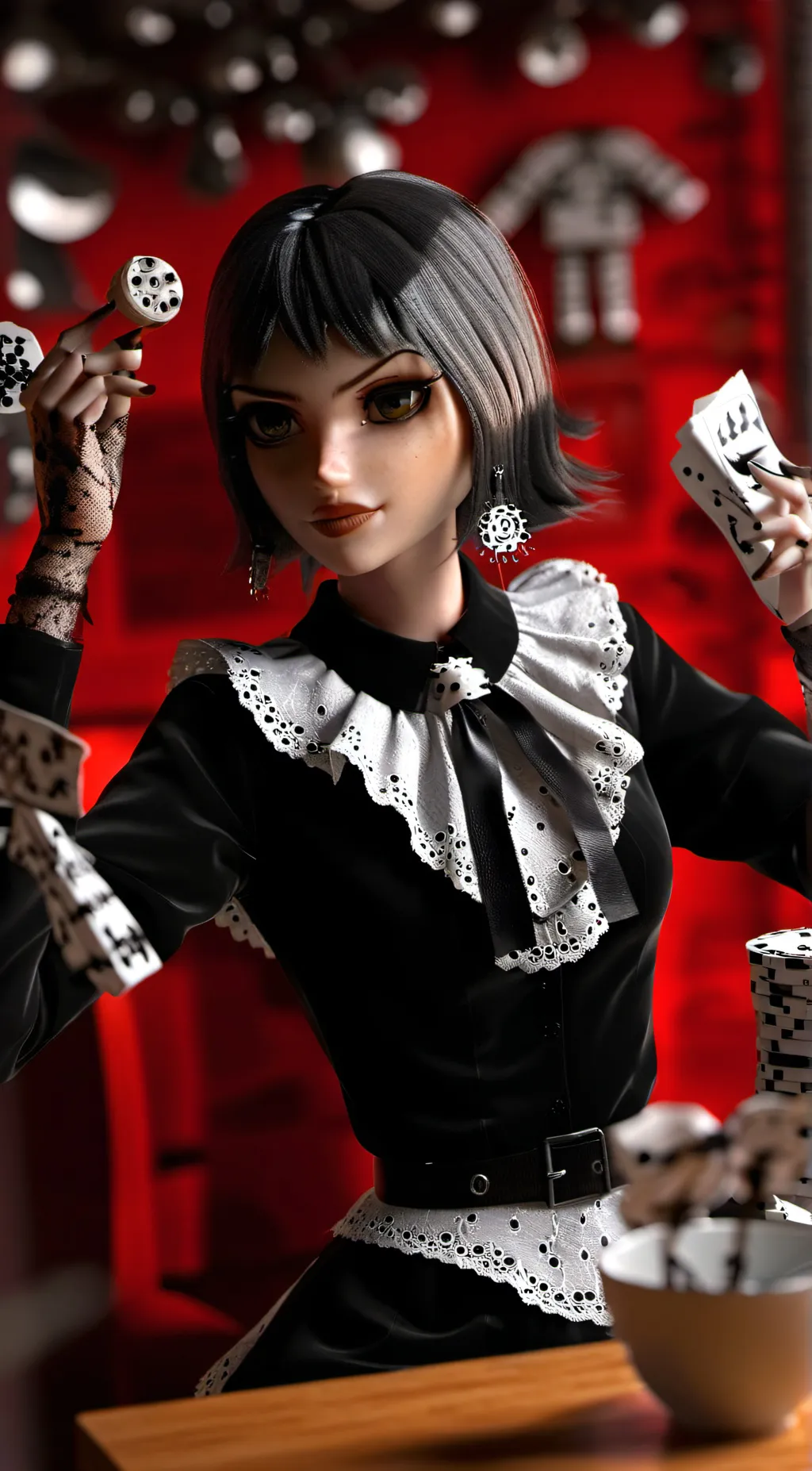 ai character: RITA FROM HAB  background