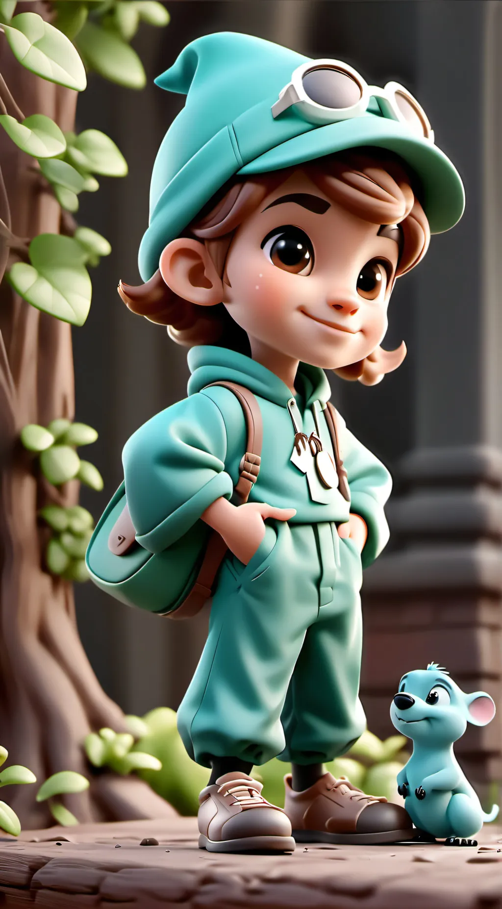 ai character: rice tje rat background