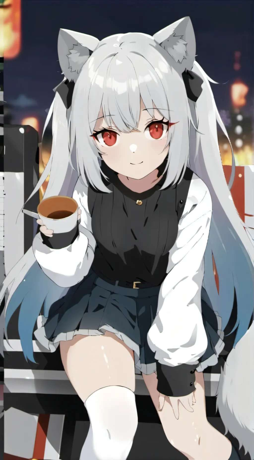 ai character: giant girl background