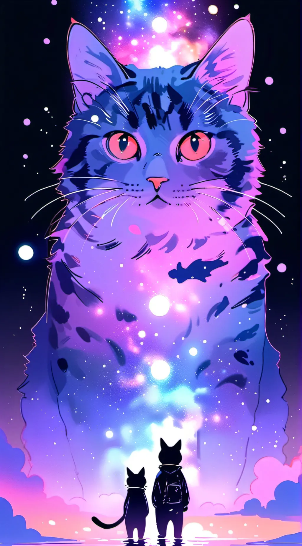 ai character: kitten  background