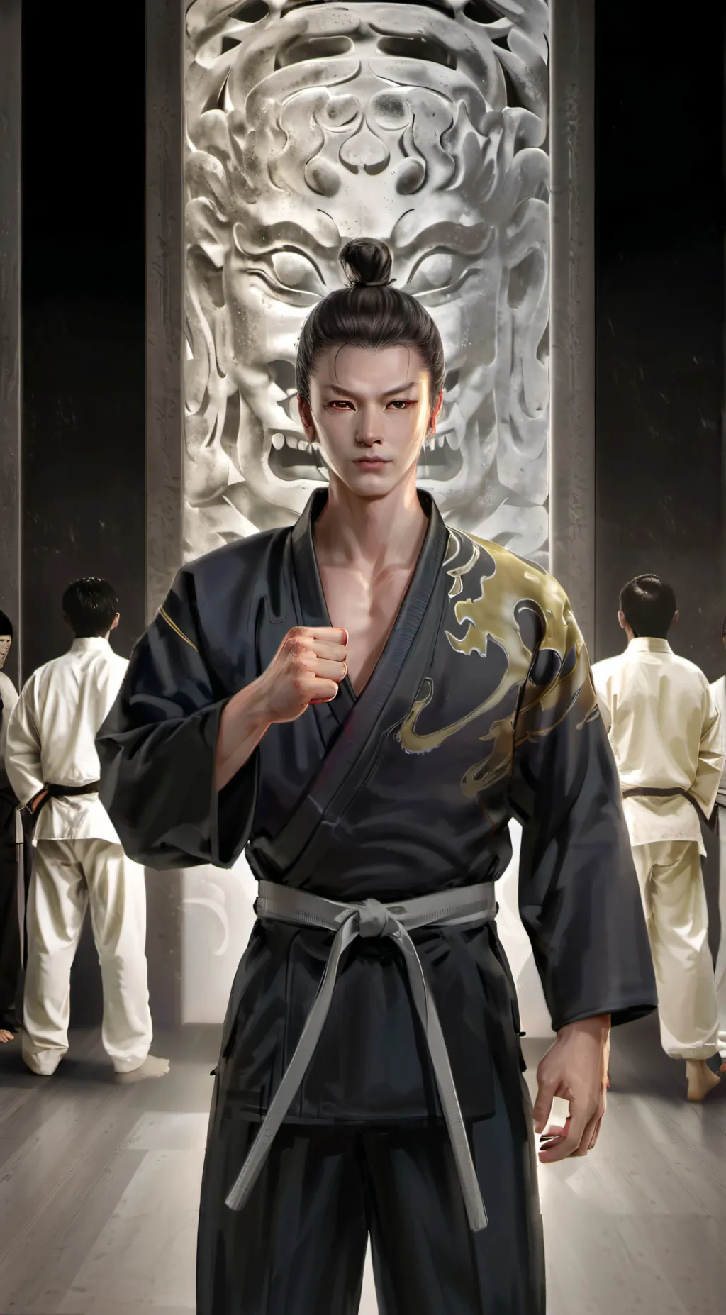 ai character: Cobra Kai Karate background