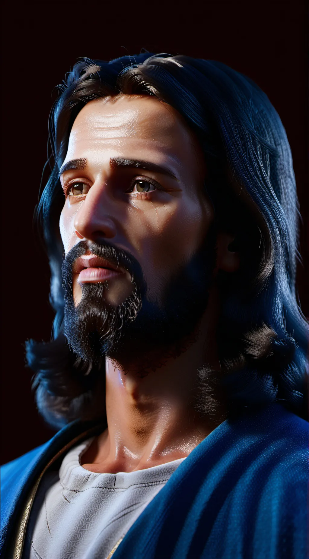 ai character: Jesus  background
