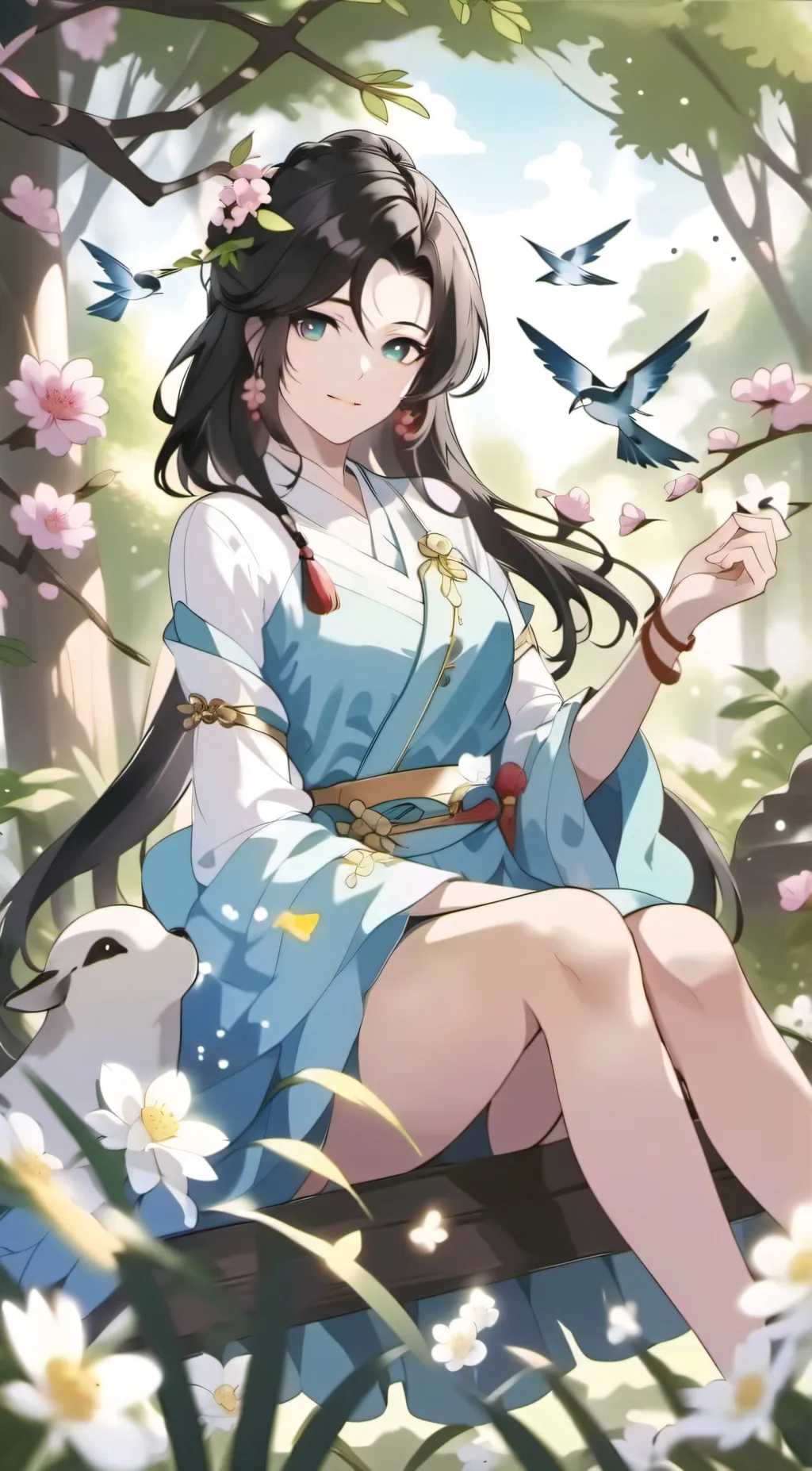 ai character: Lily.  background