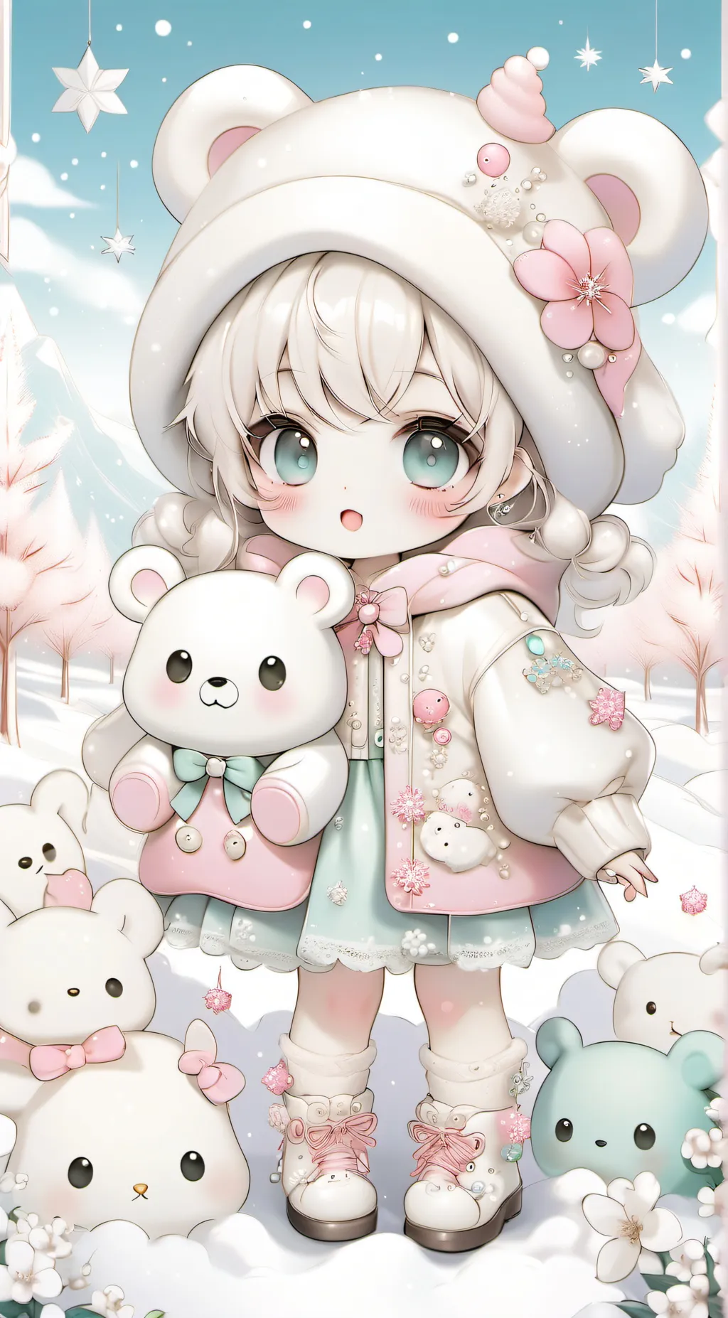 ai character: bear background