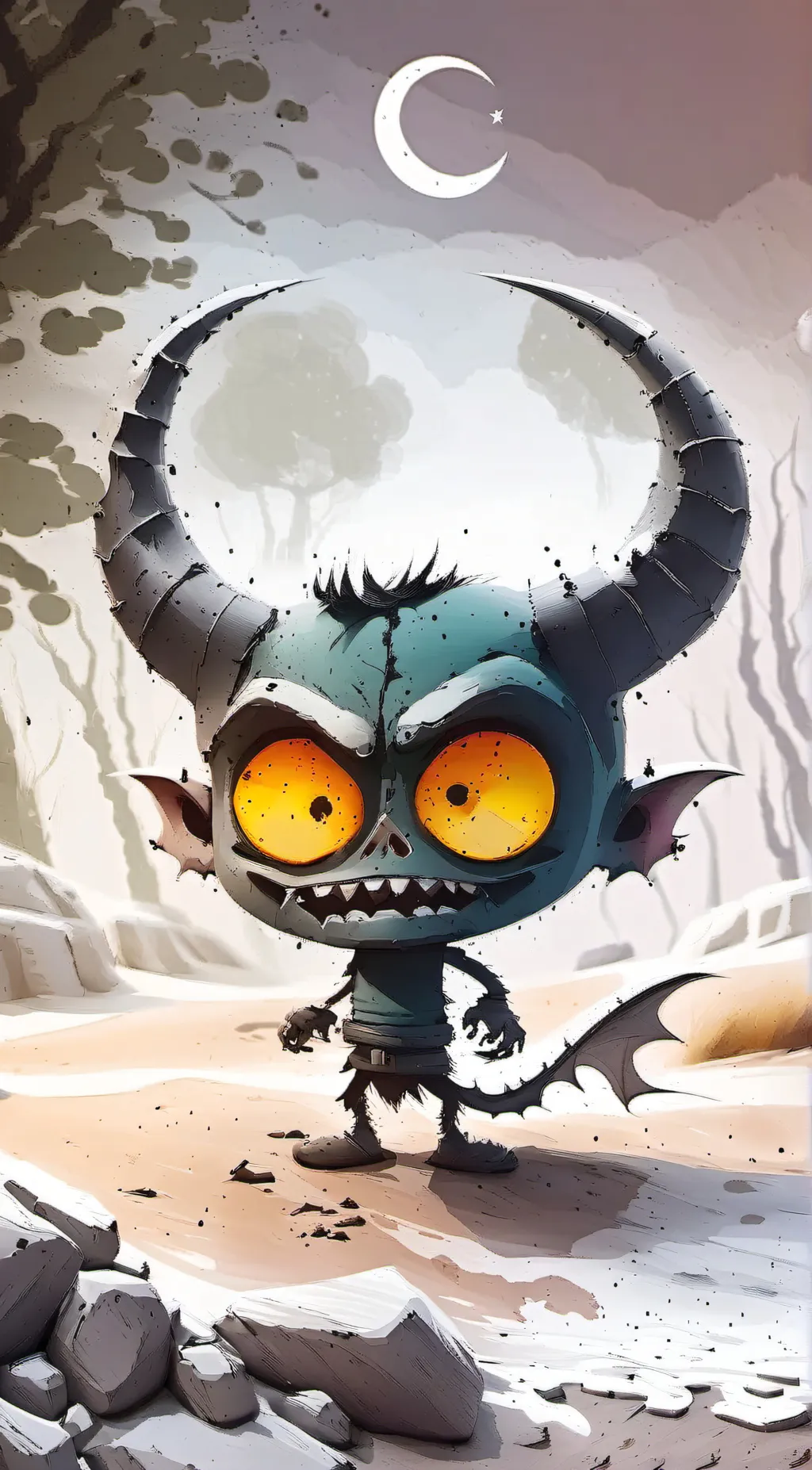 ai character: bendy background