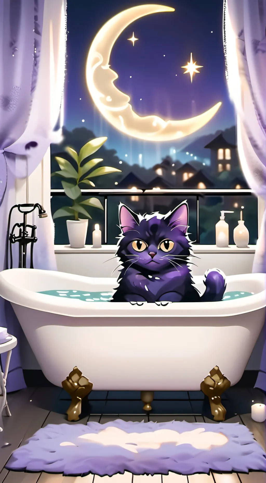 ai character: Catnap(bathtime)  background