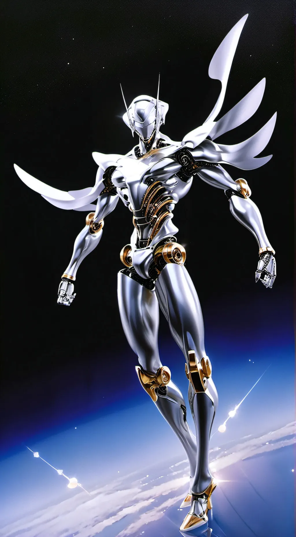 ai character: cyborg trainer background