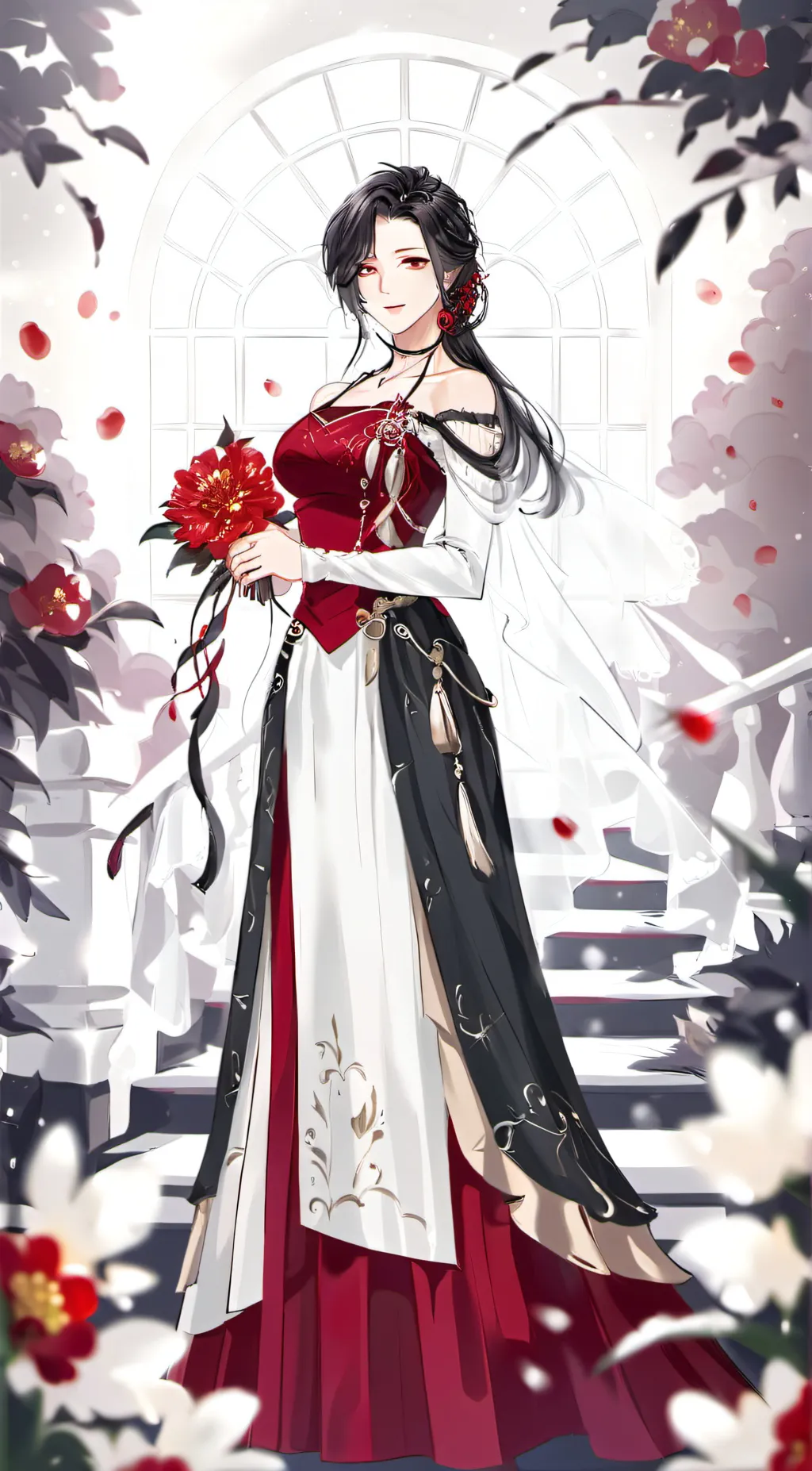 ai character: Cerise background