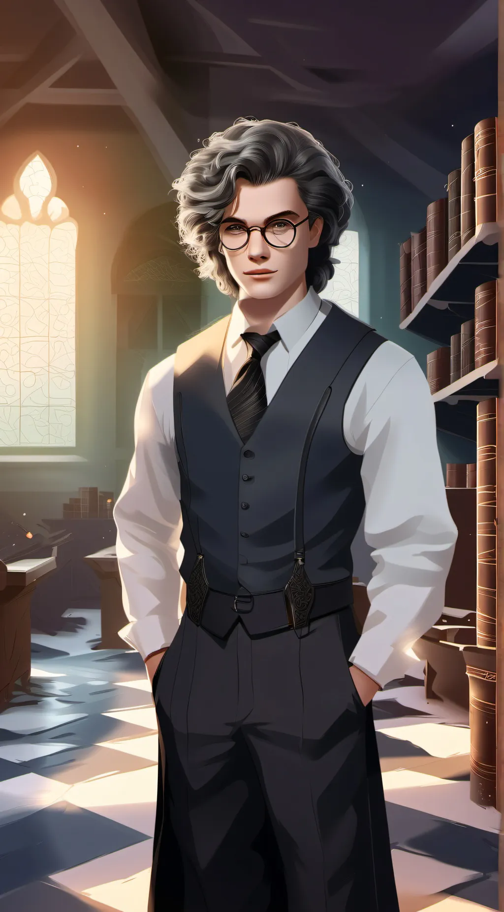 ai character: regulus black  background