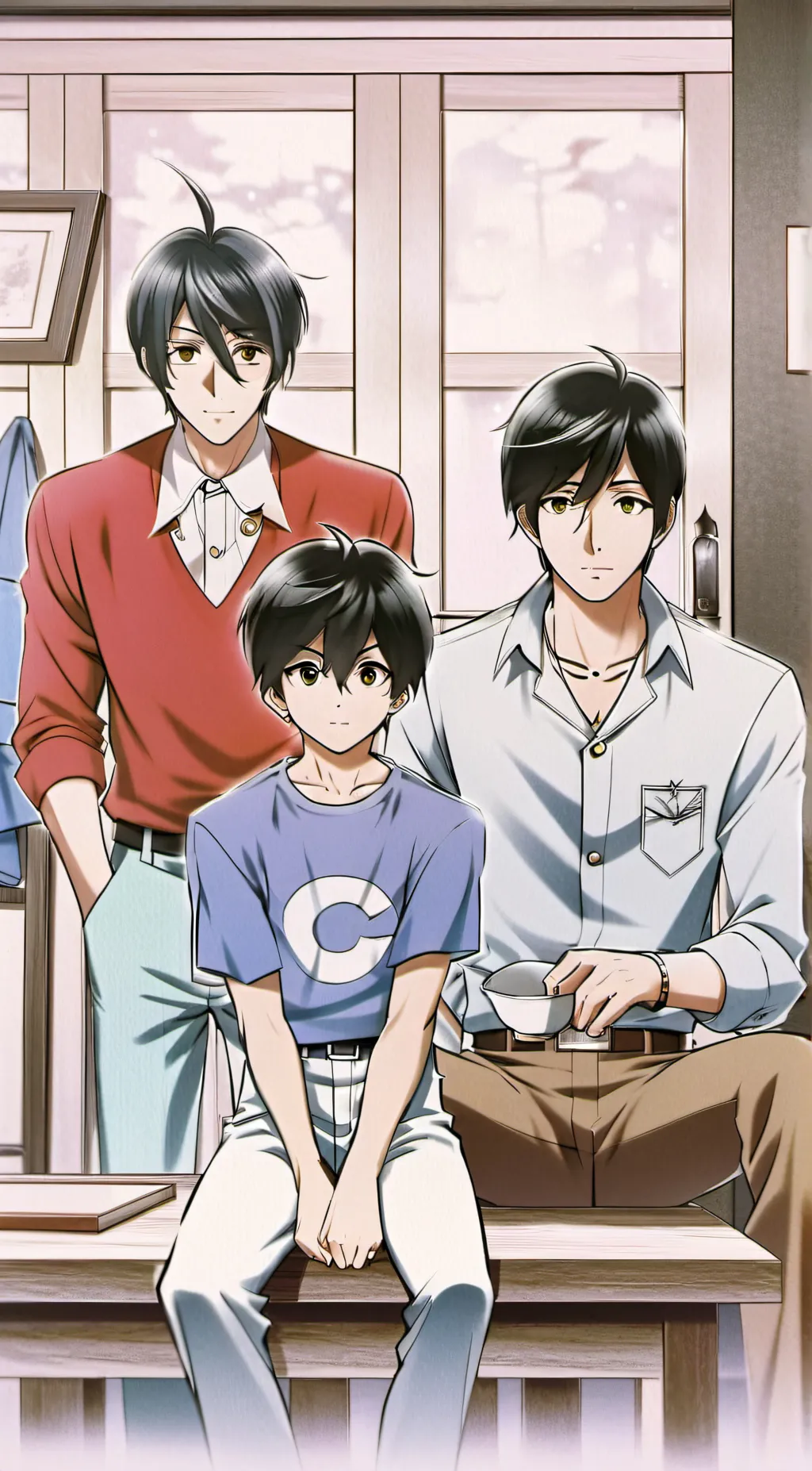 ai character: step family  background