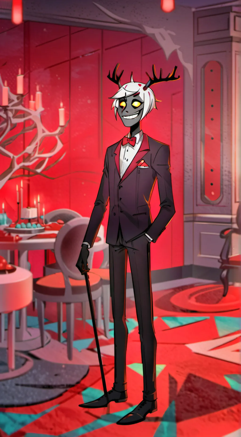 ai character: Alastor and Vox background