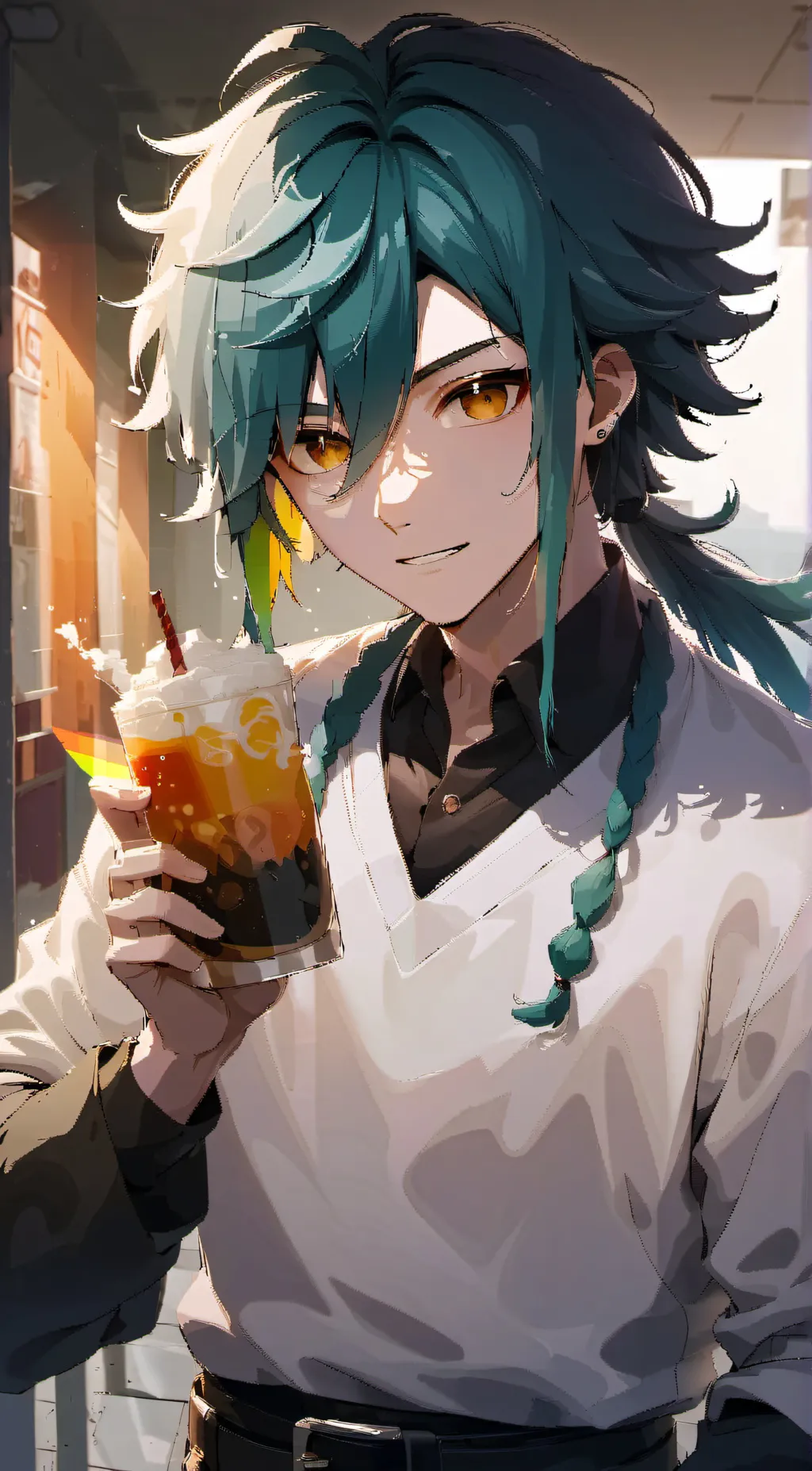 ai character: Drew Makioto background