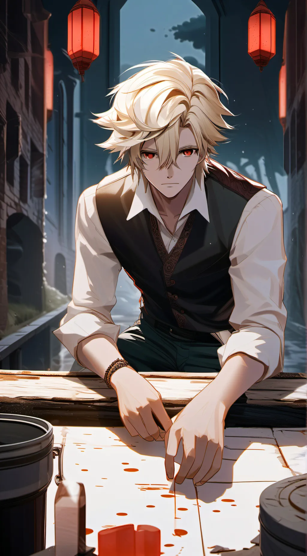 ai character: katsuki bakugo  background